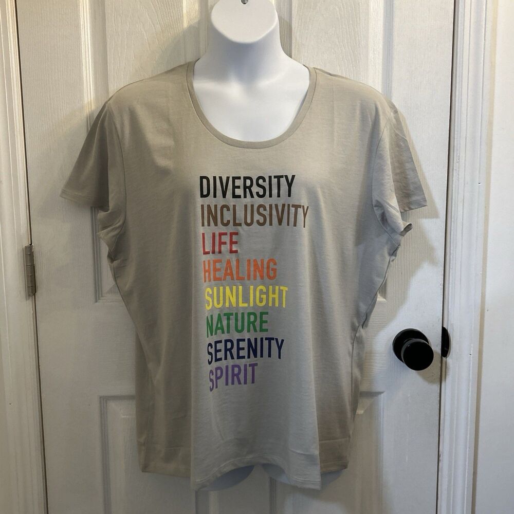 Rainbow Pride T-Shirt Women’s Plus Size 2XL LGBTQ Equality Cotton Graphic Tee